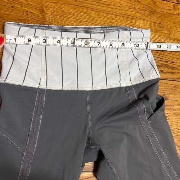 lululemon Women's Wunder Under Crop Luon, Size 2? No size tag present. Grey. - Picture 2 of 10